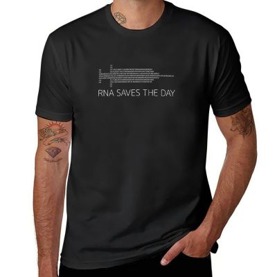 Rna Saves The Day (White Text Design) T-Shirt White T Shirts Sweat Shirt T-Shirt For A Black T-Shirts For Men