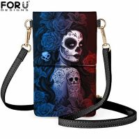 《   CYUCHEN KK 》 ② หน้าจอ MobileDay Of The Dead WomenPhone Bag Purse Gothic Crossbody Bags For Female Ladies