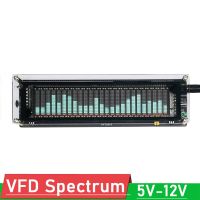 VFD Music Spectrum CLOCK Display Voice control Level Indicator rhythm Analyzer VU Meter USB TYPE-C 5V 12V car POWER Amplifier