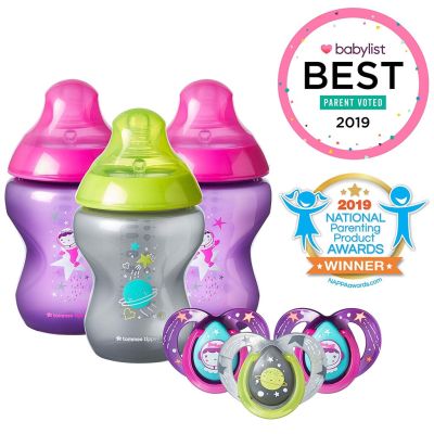 USA  Limited edition ขวดนม Tommee Tippee พร้อม จุกหลอก 3 ชิ้น นำเขาจาก USA Blue Rock สำหรับทารกแรกเกิด