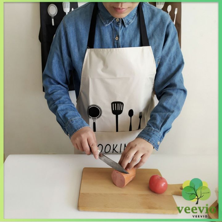veevio-ผ้ากันเปื้อน-ผ้ากันเปื้อนทำอาหาร-ชุดกันเปื้อน-หลายรุ่น-พร้อมส่ง-cooking-clothes-มีสินค้าพร้อมส่ง