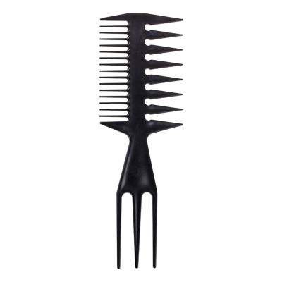 【CC】 Men Hairdressing Dyeing Sided Detangling 3 In 1 Coloring Hair Comb Anti-Static Wide Teeth