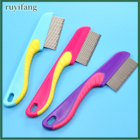 ruyifang PET Rake หวีผมแต่งตัว Trimmer สุนัขแมวสแตนเลสหมุดทำความสะอาดเครื่องมือ