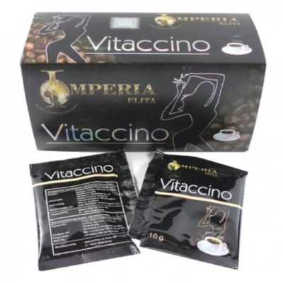 เครื่องดื่มกาแฟ Vitaccino Coffee กาแฟไวเเทคชิโน อีริต้า กาแฟดำ 1กล่องมี 15 ซอง(1กล่อง)