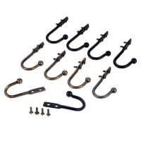 20Pcs 50*23mm Zinc Alloy Wall Hooks Kitchen Bathroom Door Coat Hook Hanger Towel Clothes Handbag Hardware Hanger Hook &amp;40 Screws