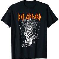 Hot sale DEF LEPPARD BAND graphic Mens 100% Cotton Round Neck Short Sleeve T-Shirt  Adult clothes