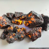 Natural American Yooperlites Flame Stone Fluorescent Stone Energy Reiki Specimens Diffuser Oils Stone Home Decoration Stone Gems