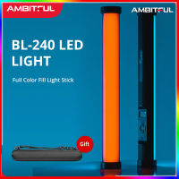 AMBITFUL BL-240 RGB สีเติม,ป้ายสำหรับถือ LED แสงไฟสำหรับถ่ายภาพ Ice Light แท่งระบายสี,แสงกลางแจ้งแบบพกพา,Soft Light