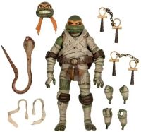 มอนสเตอร์ทั่วโลกขายส่งอะนิเมะ 7 โมเดลนิ้ว NECA มัมมี่ นินจาเต่า กระเป๋าถือ Michelangelo