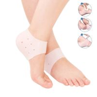 2Pcs Silicone Feet Care Socks Moisturizing Gel Heel Thin Socks with Hole Cracked Foot Skin Care Protectors Foot Pedicure Tools