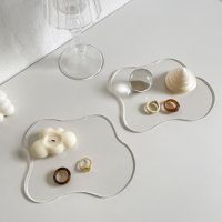 Irregular Acrylic Coasters Clear Mirror Coasters Nordic Ins Simple Table Mat Desktop Decor Ornaments Home Shooting Props 테이블소품