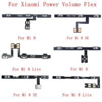 ปุ่มปรับระดับเสียงสายไฟ Flex Cable สําหรับ Xiaomi Mi 9 9 SE 9 Lite 8 8 SE 8 Lite 8 Pro ปุ่มด้านข้าง Flex Cable อะไหล่ซ่อม