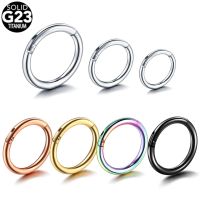 1PC G23 Titanium Tiny Nostril Segment Septo Nose Rings Captive Ear Nose Hoop Piercings Clip on Helix Rings Sexy Body Jewelry 18G