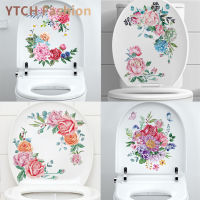 YTCH-Floral สติ๊กเกอร์ห้องน้ำ PVC วอลเปเปอร์ตกแต่งผนังภาพวาดติดด้วยตนเองกันน้ำน้ำหนักเบาสำหรับตกแต่งห้องน้ำ