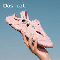 DOSREAL รองเท้าแตะคู่รัก,รองเท้าแตะรัดส้นชายใหม่สำหรับผู้ชายและผู้หญิงลำลองกีฬากลางแจ้งสไตล์แฟชั่นสำหรับผู้หญิง