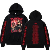 Awesome Playboi Carti Double Sided Print Hoodie Mens Fashion Hip Hop Hoodies Mens Sweatshirt Men Oversized Tops Pullover Size XS-4XL