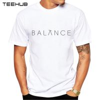 TEEHUB Mens New Creative Balance Words Design Short Sleeve T-Shirt Cool Printed Tops Hipster Tee Shirts