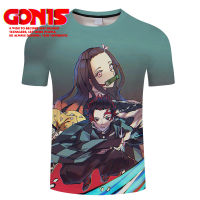 【จัดส่งฟรี】GONISอะนิเมะ 3Dแขนสั้นด้านบนปีศาจฆ่าKimetsu No Yaibaตัวละครคอสเพลย์กิโมโนHaoriเสื้อเสื้อ