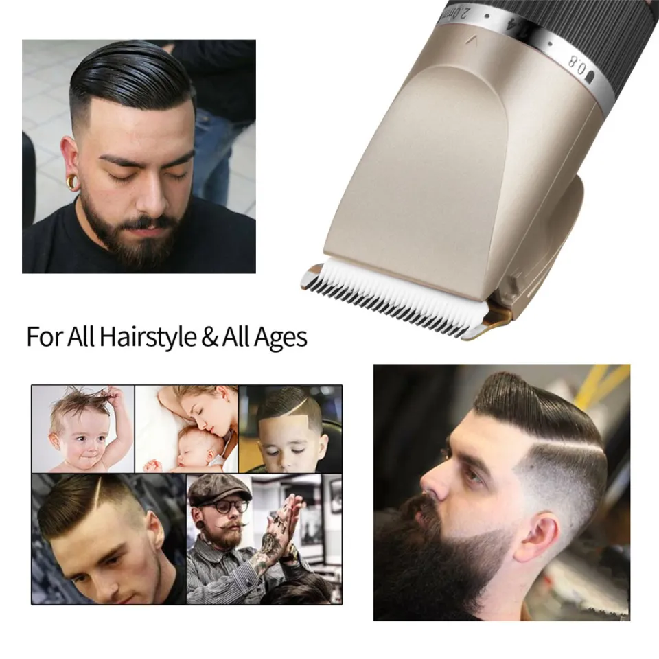 Hair Clippers for Men, Professional Hair Clipper Men's Barber Beard Trimmer Rechargeable Hair Cutting Machine Ceramic Blade Low Noise Adult Kid Haircu