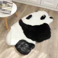 Fluffy Panda Doormat Koala Shape Rug Area Soft Cartoon Non-slip Bedside Mat Car for Living Room Cute Faux Wool Rug Tapis