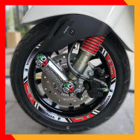 2021Reflective Motorcycle Accessories Wheel Sticker Inside of Hub Decals Rim Stripe Tape For Vespa GTS G 250 300 Sprint 50 150