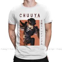 High Quality Men Bungou Stray Dogs Black T-Shirt Mai_Chuuya Nakahara 2 Pure Cotton Shirt Tees Harajuku Tshirt