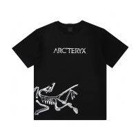 Arcteryx ของแท้เสื้อยืดแขนสั้น2023ผู้ชายและผู้หญิง,เสื้อยืดแขนสั้นผ้าฝ้ายลายนกกระโหลกใส่กลางแจ้งสไตล์ใหม่ฤดูร้อน