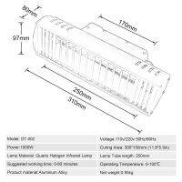 เครื่องเป่าสีระบบอินฟราเรดหลอดไฟอินฟราเรดมือถือ1000W คลื่นสั้นสำหรับสีที่ซ่อมรถ