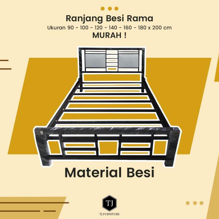 Ranjang Besi / Tempat Tidur Besi / Divan Besi / Medium Bed Minimalis ...