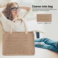 Women Burlap Tote Bags Beach Shopping Handbag Canvas Linen Packaging Organizer in Bulk DIY Container Eco-friendly Bag