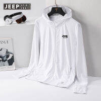 JEEP SPIRIT เสื้อผ้ากันแสงแดดสำหรับผู้ชาย,เสื้อผ้าตกปลาคู่ปีกหมวกแบบถอดได้ระบายอากาศได้ดีสวมใส่สบายผิวป้องกันรังสีอัลตราไวโอเลต