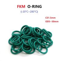 CS1.5mm OD5 ~ 50mm สีเขียว FKM ยางเฟรมยางโอริงซีลปะเก็นฉนวนกันความร้อนน้ำมันทนต่ออุณหภูมิสูงสีเขียว