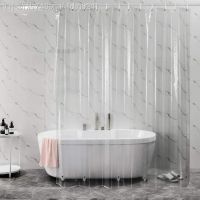 【CW】✻✌♗  Shower Curtain Plastic Curtains Transparent / Pink Mildew PEVA Luxury with Hooks