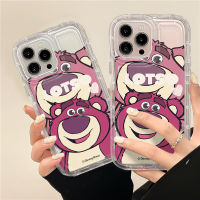 เคสโทรศัพท์ซิลิโคน TPU ใส แบบนิ่ม ลายหมีน่ารัก กันกระแทก สําหรับ Iphone 11 14 13 12 Pro Max XS XR X 8 + 7 Plus