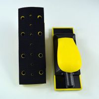 M89B Vacuum Hand Sanding Block 19.8x7cm/7.80x2.76 Pu Foam Hand Grinding Block Dust-free Multi Hole Hook Loop Sanding Disc