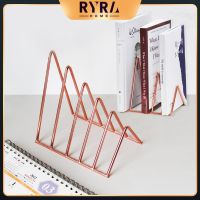 【CC】 Iron Bookshelf Magazine Storage Rack Multifunctional Organization Desktop Shelf Newspaper