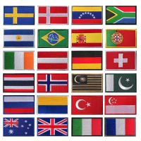 World flag embroidery Velcro Patch Military Tactical badge armband UK USA Germany France Japan Australia Russia Canada Spain