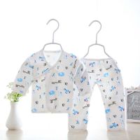 Spring Autumn Baby Set Pure Cotton Lace-up Newborn Toddler Baby Girls Boys Evening underwear suits 0-3M  by Hs2023