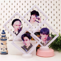 Kpop Stray เด็กอัลบั้มกรอบรูปลอยอะคริลิคโปร่งใส Action Figure ขาตั้งเดสก์ท็อปรุ่นแฟน Collection