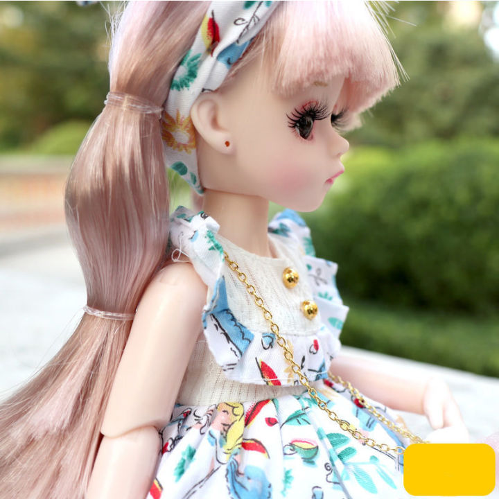 new-30cm-bjd-doll-lolita-dress-15-movable-joints-dolls-with-school-suit-make-up-diy-bjd-doll-best-gifts-for-girl-animal-bjd-toy
