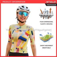 ஐ [New Arrival] Womens Cycling Jersey short sleeve Cycling Wear Female Bicycle Riding Shirt Quick Dry Breathable Cycling Clothes