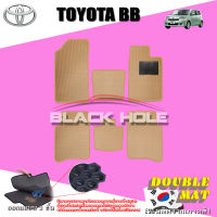 Toyota BB ปี 2006 - ปี 2012 พรมรถยนต์BB พรมเข้ารูปสองชั้นแบบรูรังผึ้ง Blackhole Double Mat (ชุดห้องโดยสาร)