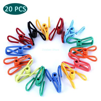 Clothespins Clothes Pegs Chips Clips PVC Colorful Clothes Clips Coated High Elasticity for Clothespin Paper Food Bag Clips