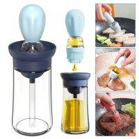 ขวดสเปรย์น้ำมันพร้อมแปรงซิลิโคน2 In 1 Dropper Measuring Oil Dispenser Bottle For Kitchen Baking BBQ Grill Pastry Brushes