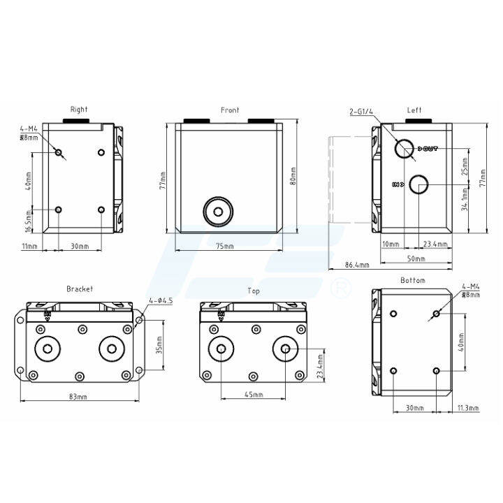 icemancooler-2u-server-reservoir-ขยาย-d5ปั๊มถังน้ำขนาดเล็ก-cooling-loops-build-pom-g14-ice-2ud5r