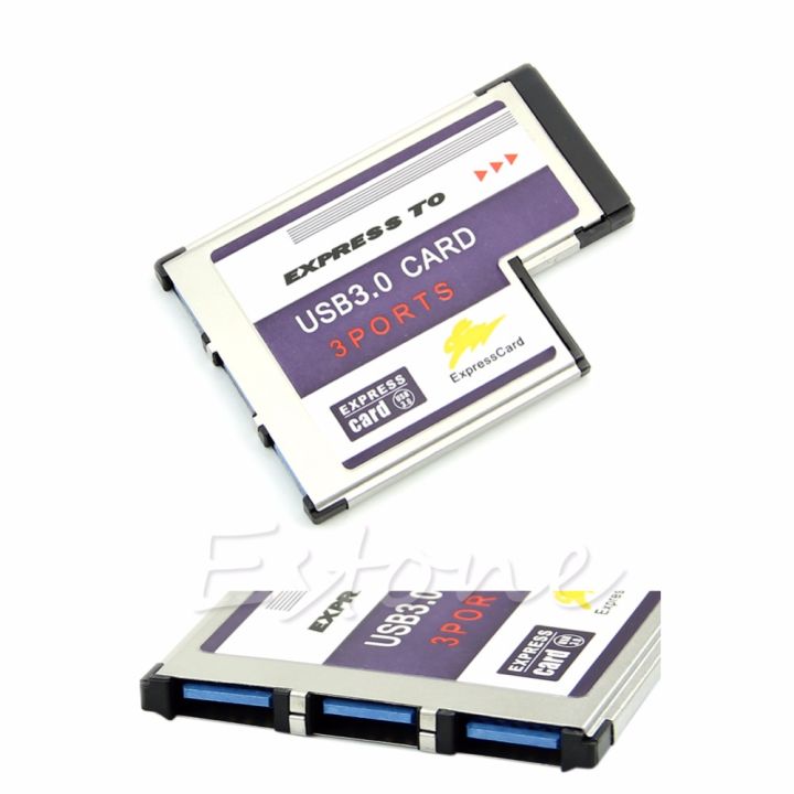 1 Set 54mm Express Card 3 Port USB 3.0 Adapter Expresscard for Laptop FL1100 Chip New