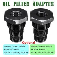 Universal Car Oil Filter Threaded Adapter 1/2"-28 or 5/8"-24 NPT Auto Aluminum Alloy Suppressor Oil Filter Adapt