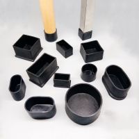 【cw】 4Pcs Rubber Pipe End Blanking Caps Tube Insert Stoppers Table Legs Protector !