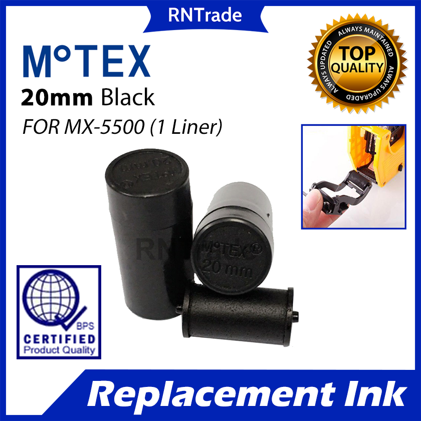 10x Price Tag Gun Refill Ink Rolls 20mm Ink Cartridge for MX 5500 MX-5500 Pro 
