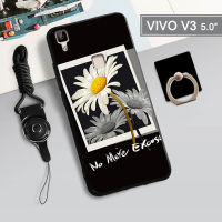 เคส TPU แบบนิ่มสำหรับเคสโทรศัพท์ VIVO V3ขนาด5.0นิ้วคลุมทั้งหมดสายและฝามีที่ถือวงแหวนโทรศัพท์กันรอยขีดข่วนแบบแฟชั่น